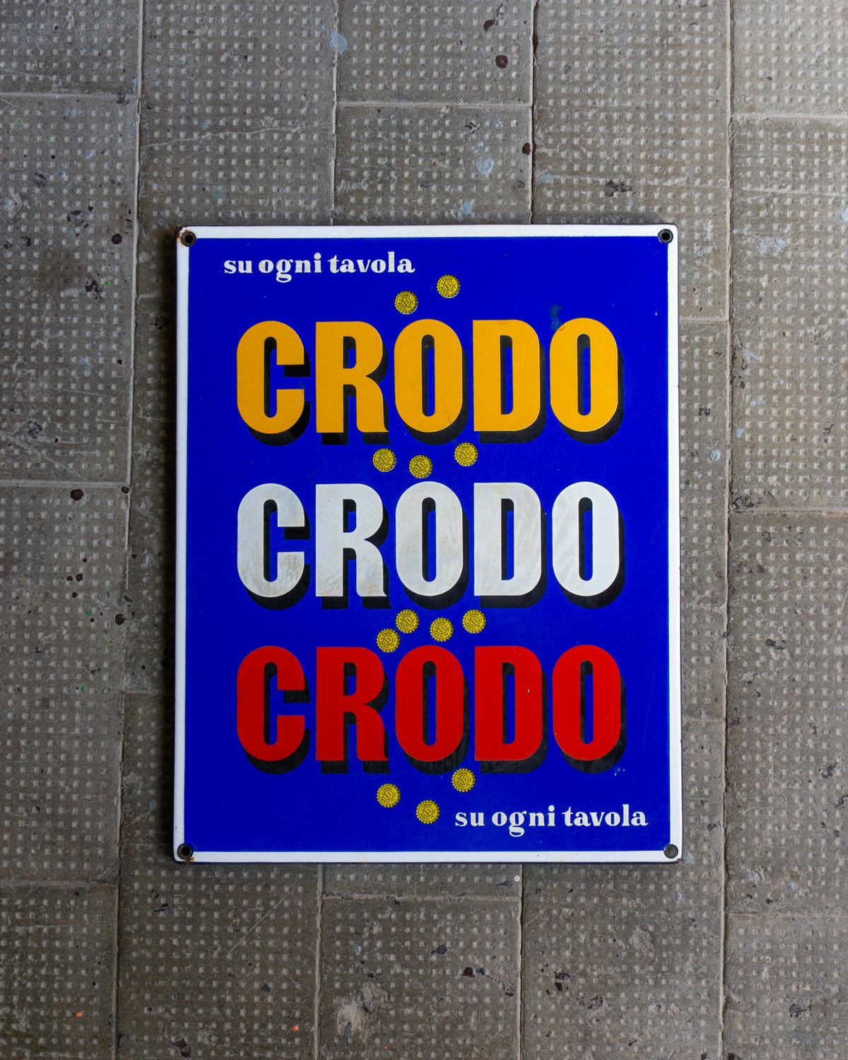 Insegna smaltata Crodo
