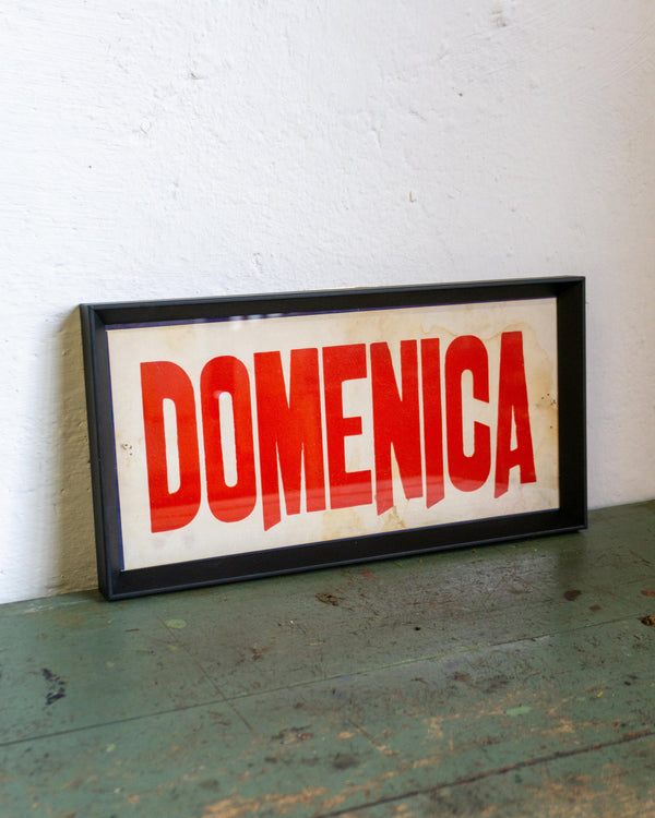 Insegna Cinema Roma Piacenza "Domenica" - anni ’80