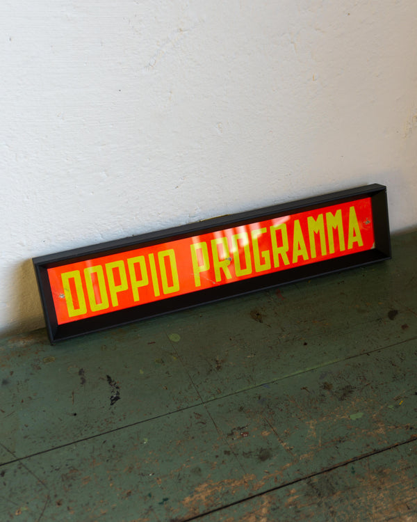 Insegna Cinema Lux Piemonte "Doppio programma" - anni ’60-’70