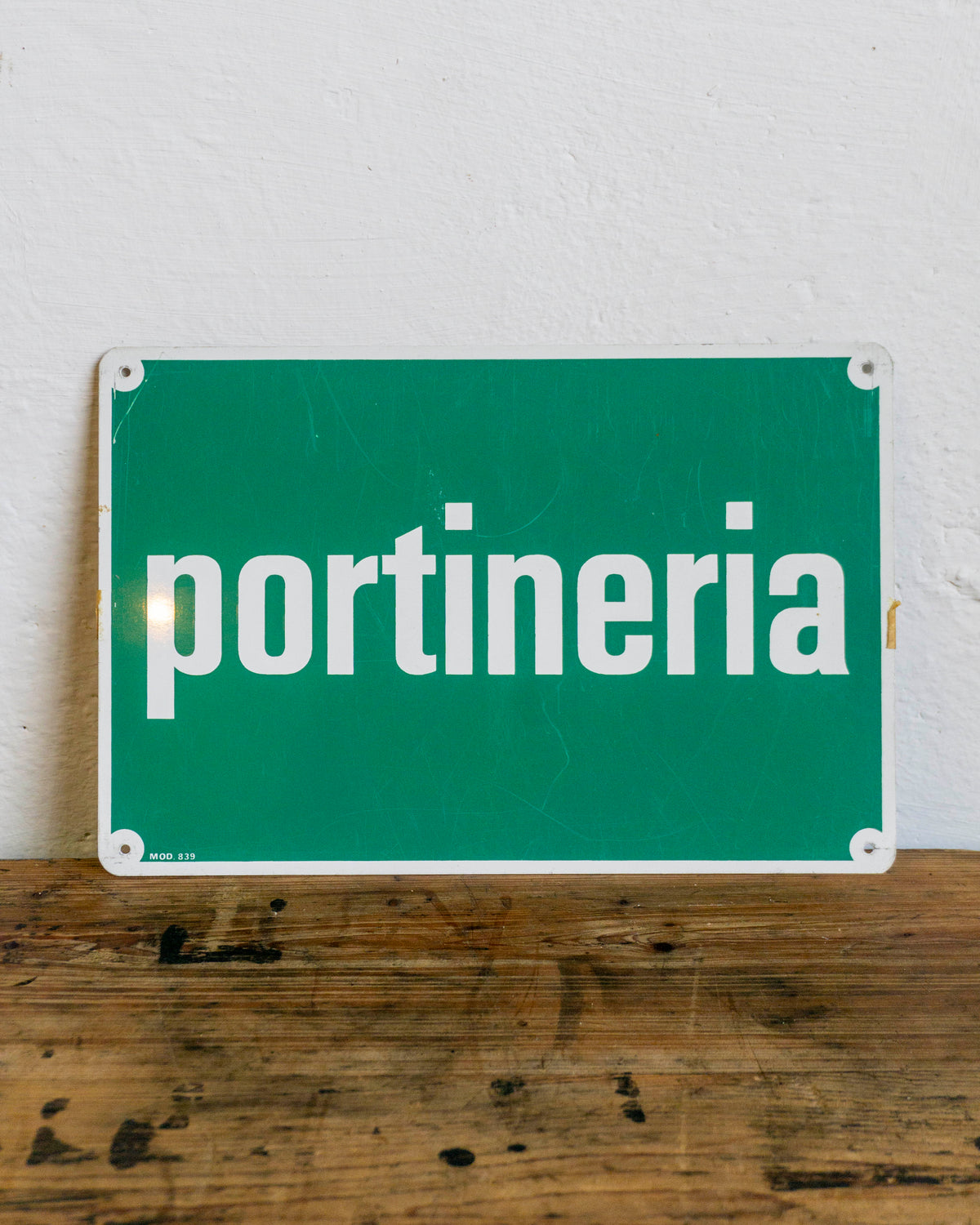 Insegna “Portineria” - 1980