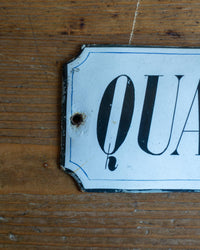 Insegna smaltata “Quarta Squadra” anni ’40 - Smalteria E. Primi Milano