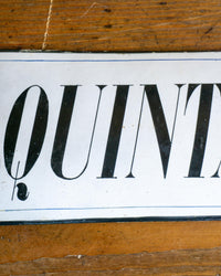 Insegna smaltata “Quinta Squadra” anni ’40 - Smalteria E. Primi Milano