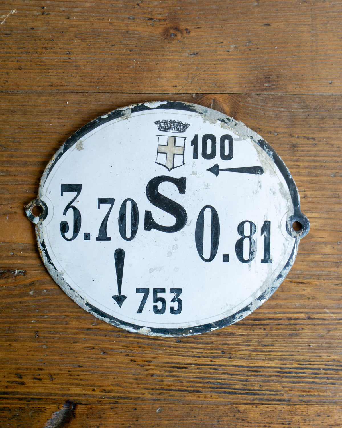 Insegna smaltata ferroviaria – Italia 1950