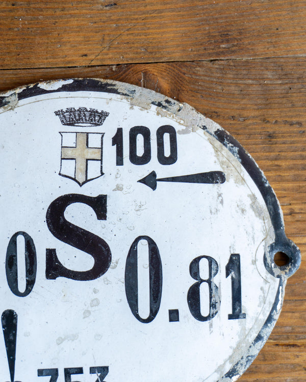 Insegna smaltata ferroviaria – Italia 1950