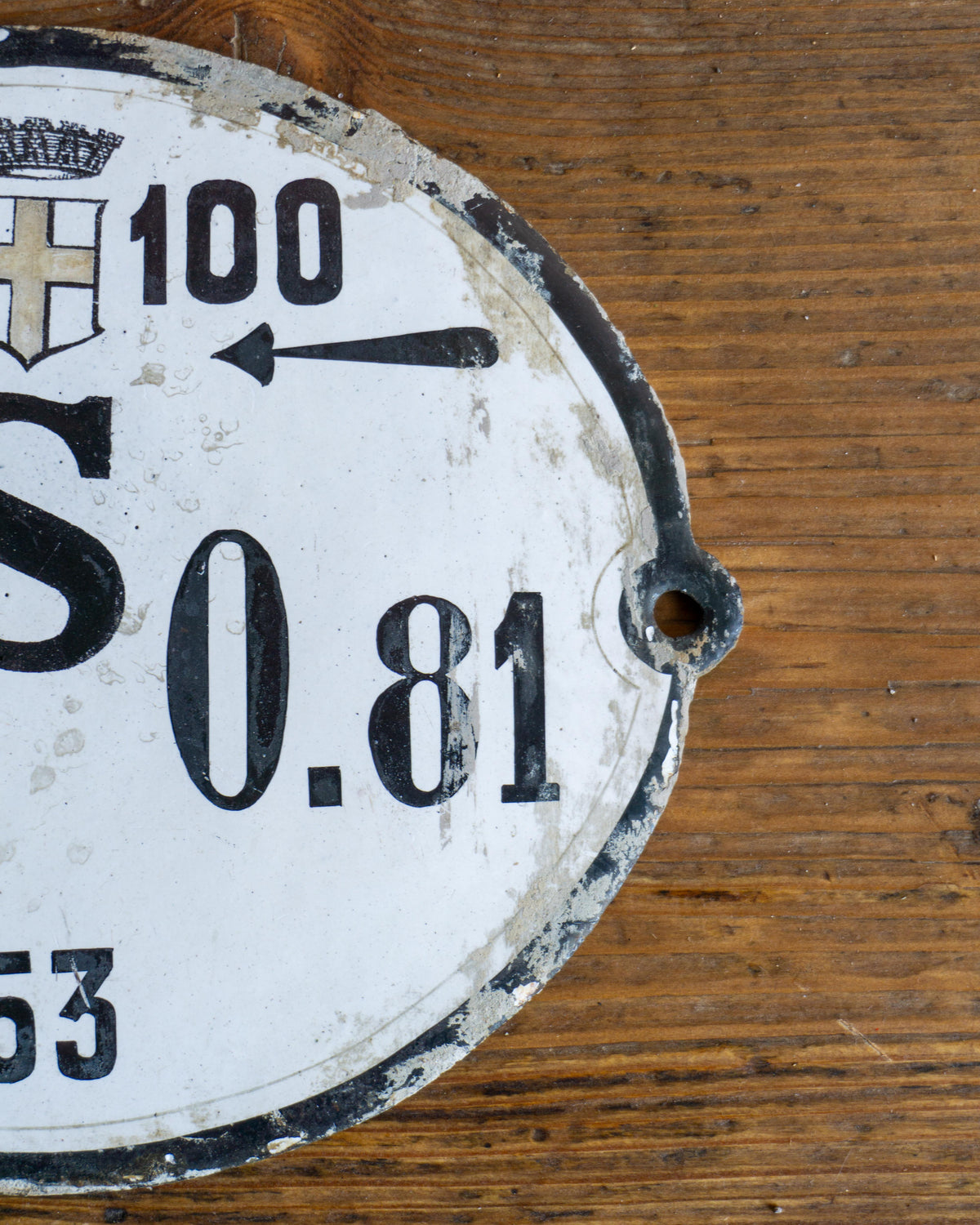Insegna smaltata ferroviaria – Italia 1950