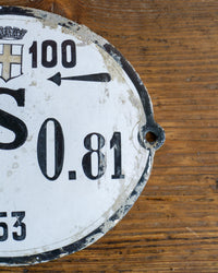 Insegna smaltata ferroviaria – Italia 1950
