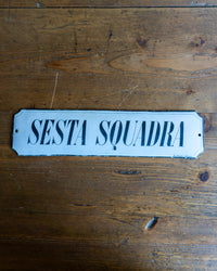 Insegna smaltata “Sesta Squadra” anni ’40 - Smalteria E. Primi Milano