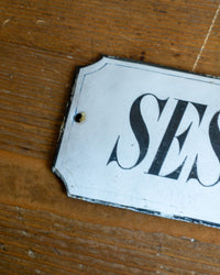 Insegna smaltata “Sesta Squadra” anni ’40 - Smalteria E. Primi Milano