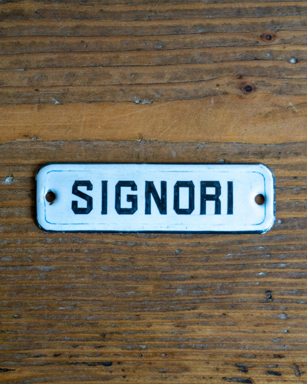 Insegne smaltate “Signori / Signore” anni ’40 - Italia