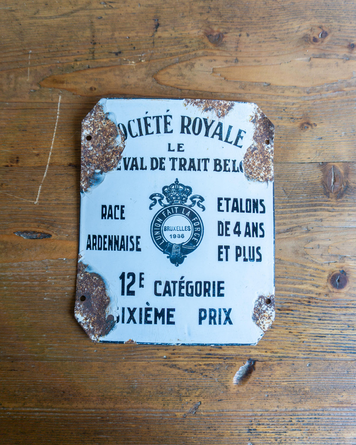 Insegna smaltata Société Royale – Belgio