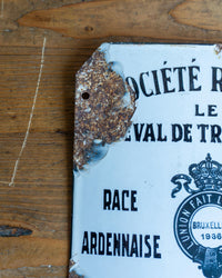 Insegna smaltata Société Royale – Belgio