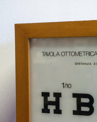Tavola optometrica luminosa Lanzoni – 1970