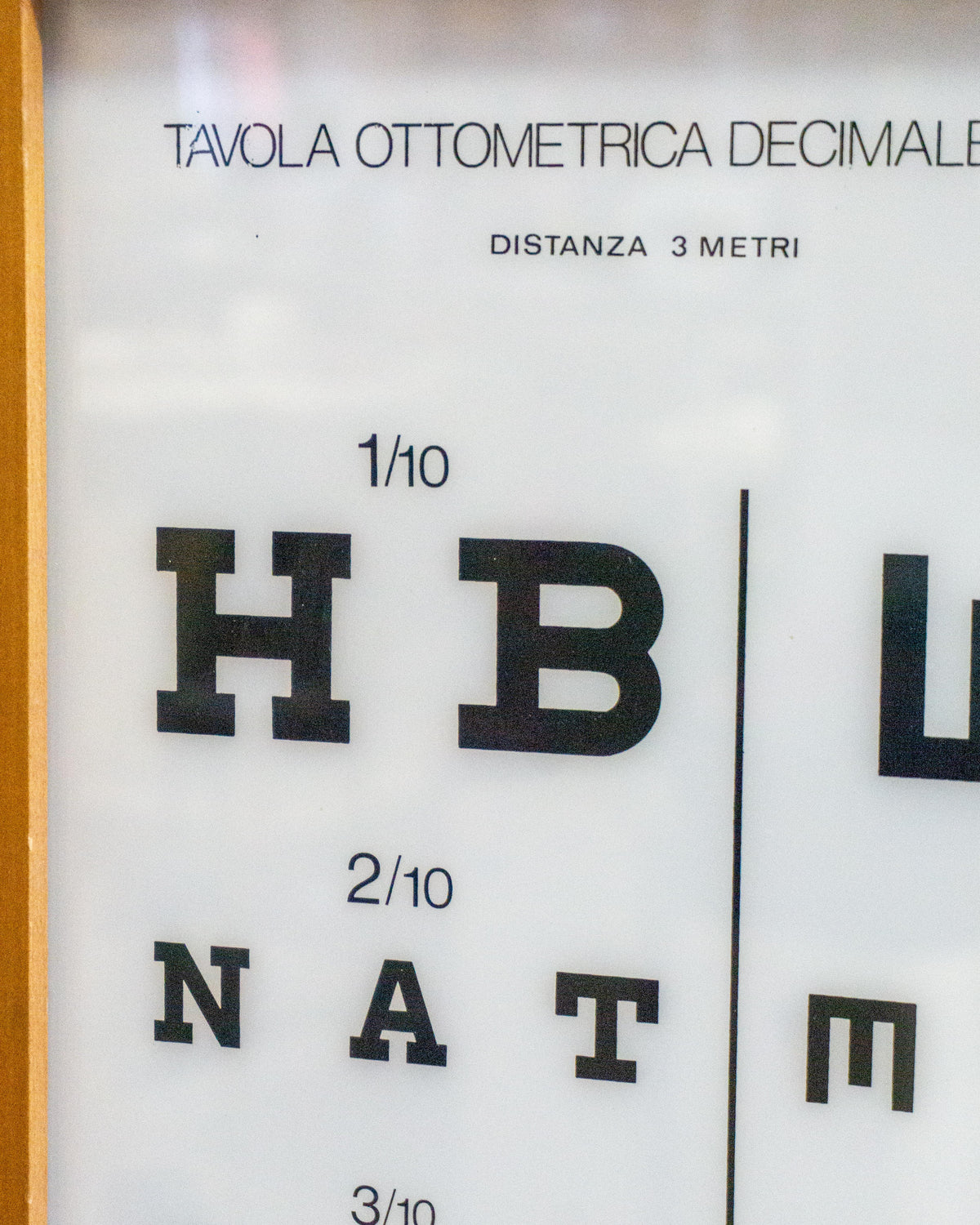 Tavola optometrica luminosa Lanzoni – 1970