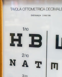 Tavola optometrica luminosa Lanzoni – 1970