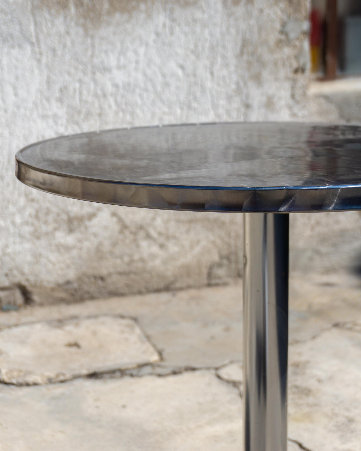 Tavolino da bar vintage cromato – 1980