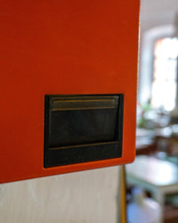 Telefono pubblico SIP Rotor arancio e grigio - 1980