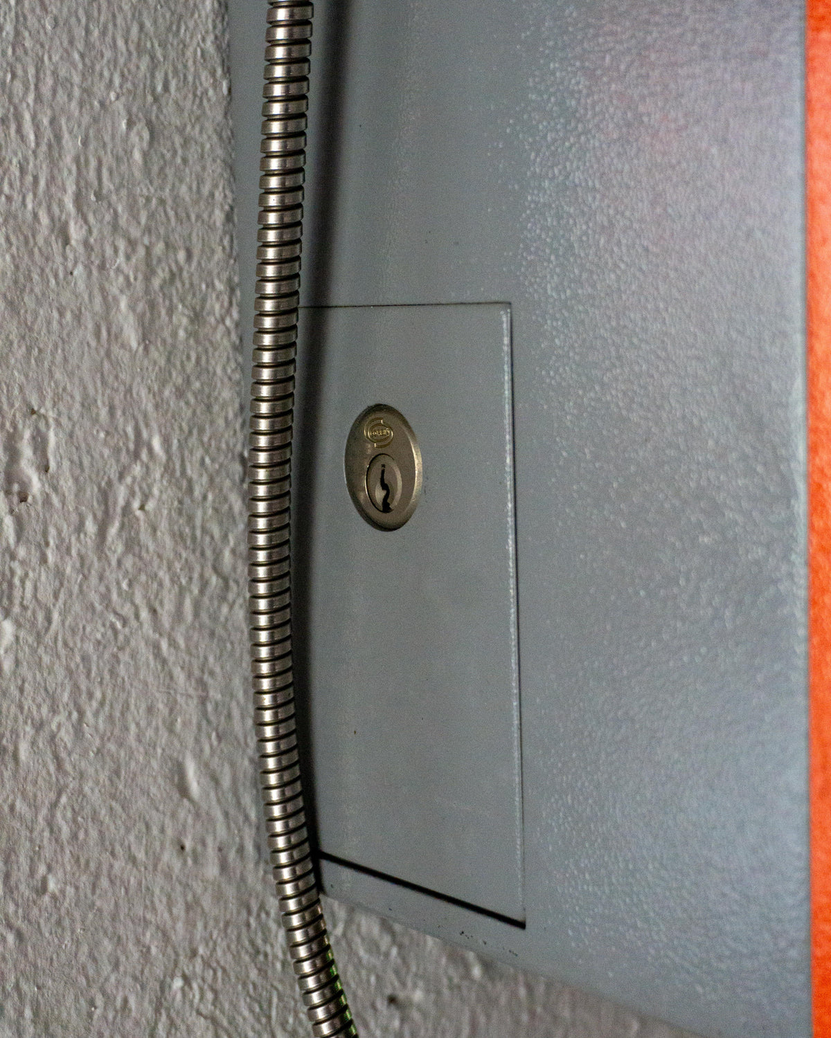 Telefono pubblico SIP Rotor arancio e grigio - 1980