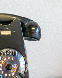Telefono vintage Siemens in bachelite nera da parete – 1960