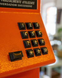 Telefono pubblico SIP Rotor arancio e grigio - 1980