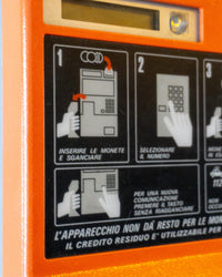 Telefono pubblico SIP Rotor arancio e grigio - 1980