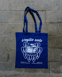 Tote Bag “Voglio Solo Ravanare” - Blu Elettrico