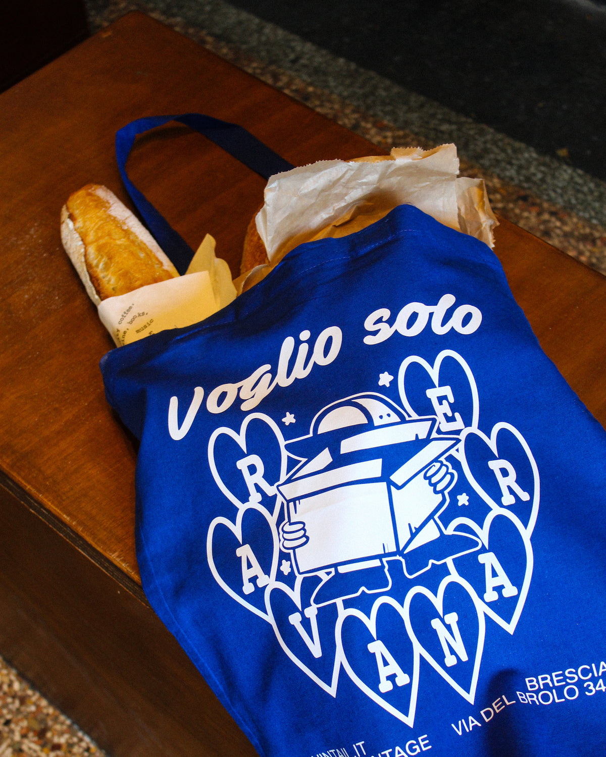 Tote Bag “Voglio Solo Ravanare” - Blu Elettrico