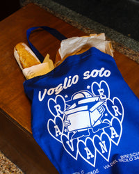 Tote Bag “Voglio Solo Ravanare” - Blu Elettrico