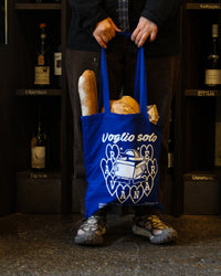 Tote Bag “Voglio Solo Ravanare” - Blu Elettrico