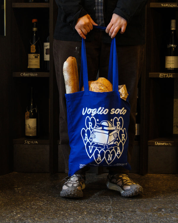 Tote Bag “Voglio Solo Ravanare” - Blu Elettrico