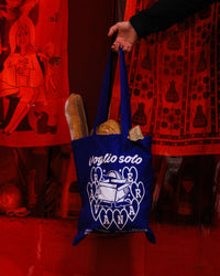 Tote Bag “Voglio Solo Ravanare” - Blu Elettrico