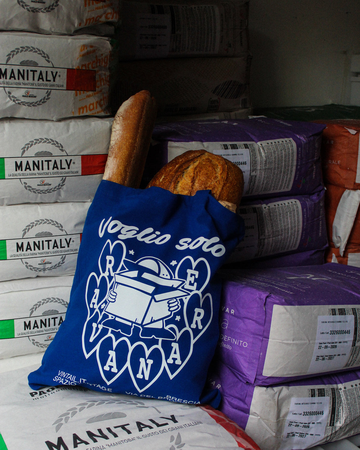 Tote Bag “Voglio Solo Ravanare” - Blu Elettrico
