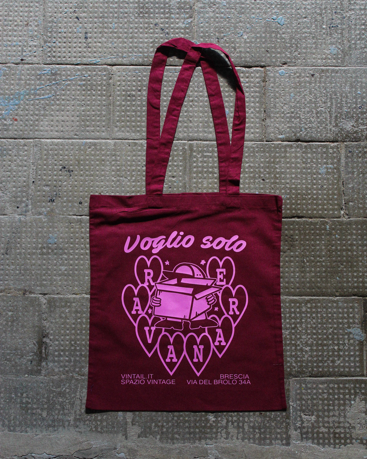 Tote Bag “Voglio Solo Ravanare” - Bordeaux