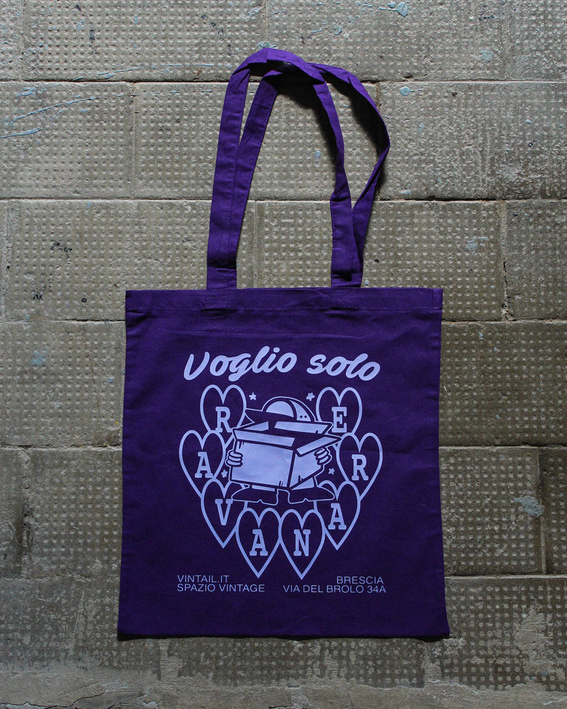 Tote Bag “Voglio Solo Ravanare” - Viola