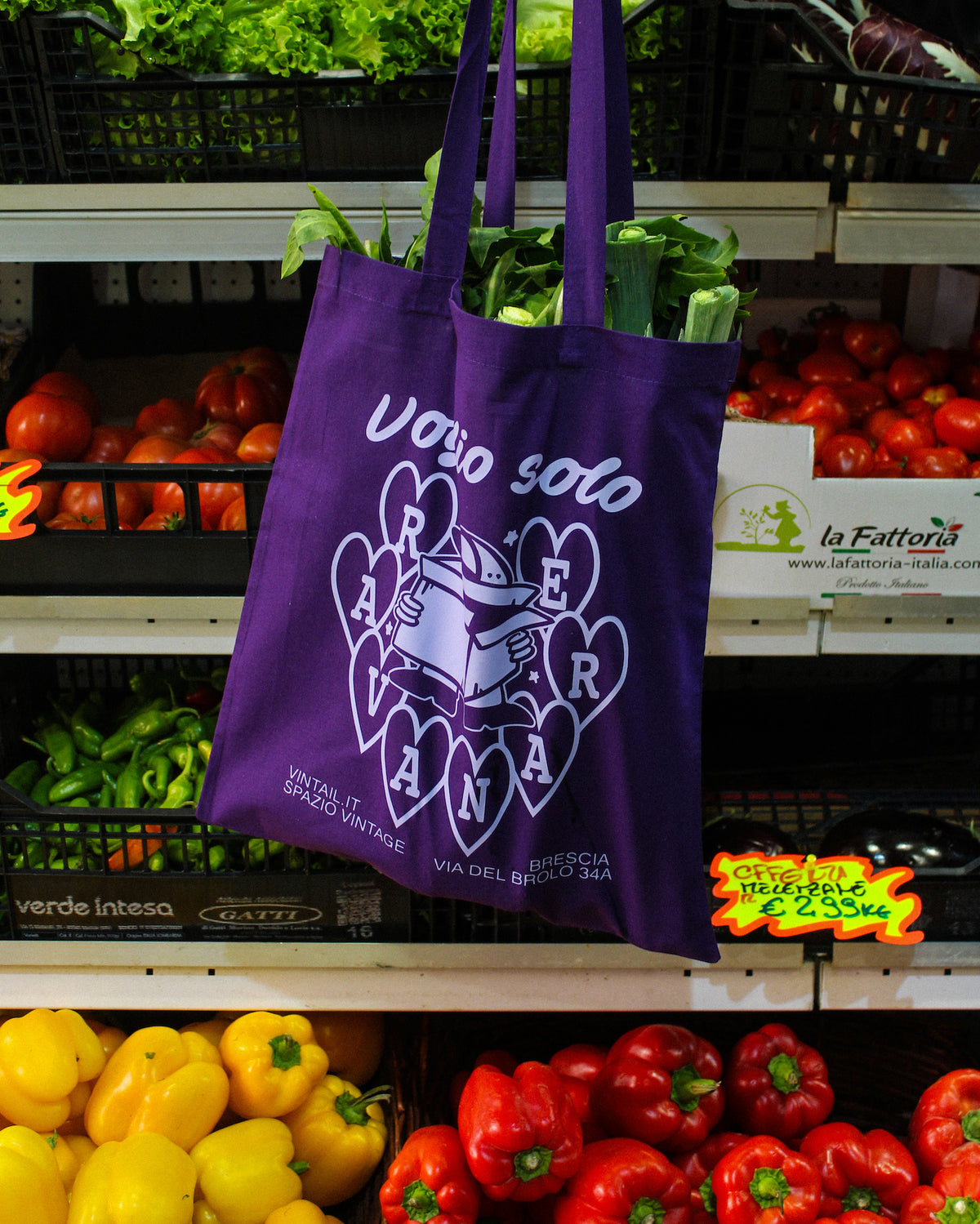 Tote Bag “Voglio Solo Ravanare” - Viola
