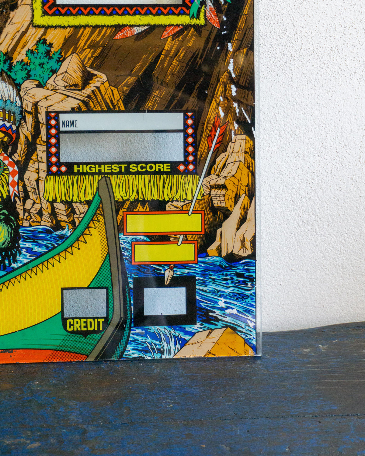 Vetro originale flipper vintage – 1980