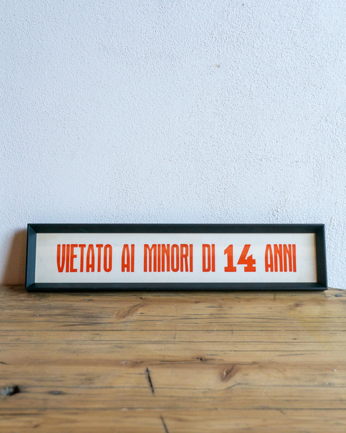 Insegna cinema “Vietato ai minori di 14 anni” – Italia 1960–70