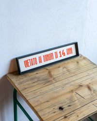 Insegna cinema “Vietato ai minori di 14 anni” – Italia 1960–70