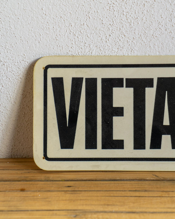 Insegna Vietato fumare 1980 Italia